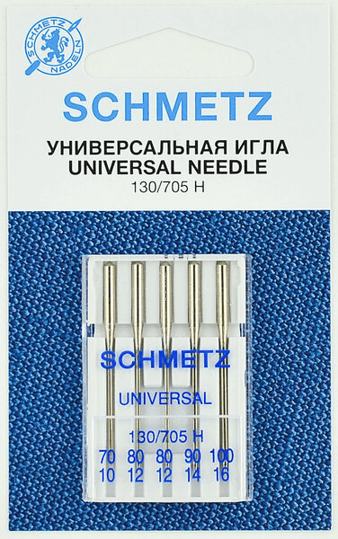 Иглы Schmetz универсальные (70x1, 80x2, 90x1, 100х1), 5 шт в Нариманове